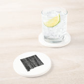 Beunruhigte New-Mexiko Staats-Kontur Sandstein Untersetzer (Seite)