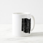 Beunruhigte Ohio-Staats-Kontur Kaffeetasse (VorderseiteRechts)