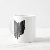 Beunruhigte Ohio-Staats-Kontur Kaffeetasse (Vorderseite Links)