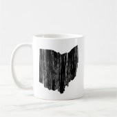 Beunruhigte Ohio-Staats-Kontur Kaffeetasse (Links)