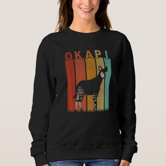 Beunruhigte Okapi Männer Frauen Niedliches Okapi R Sweatshirt (Vorderseite)