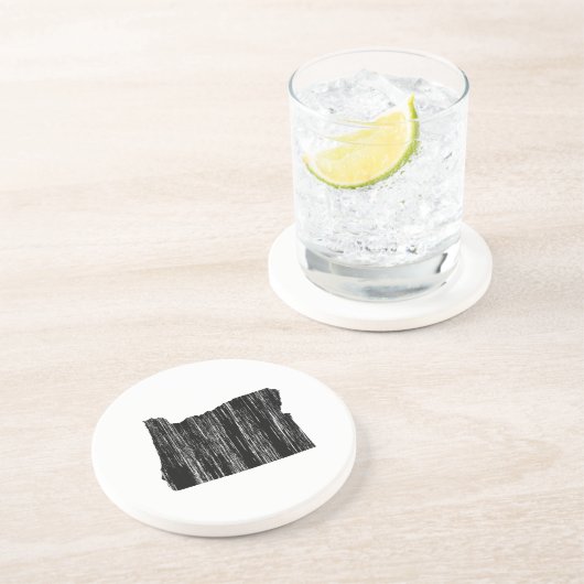 Beunruhigte Oregon-Staats-Kontur Untersetzer (Seite)