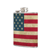 Beunruhigte Schmutz-amerikanische Flagge Flachmann (Links)