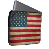 Beunruhigte Schmutz USA-amerikanische Flagge Laptopschutzhülle (Vorne Rechts)