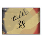 Beunruhigte Tischnummern der amerikanischen Flagge (Vorderseite)