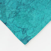 Beunruhigte Türkis-Blau-Mandala Fleecedecke (Ecke)
