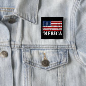 Beunruhigte US-Flagge 'MERICA Button (Beispiel)