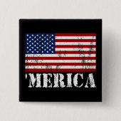 Beunruhigte US-Flagge 'MERICA Button (Vorderseite)