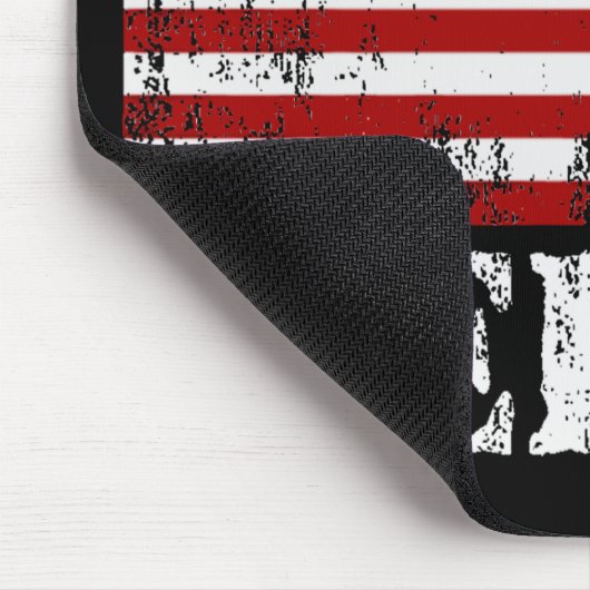 Beunruhigte US-Flagge 'MERICA Mousepad (Ecke)