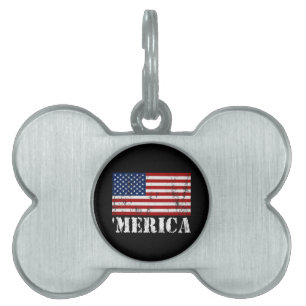 Beunruhigte US-Flagge 'MERICA Tiermarke