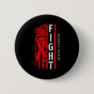 Beunruhigte US-Flagge Red Ribbon Kampf Blutkrebs Button