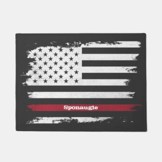 Beunruhigte US-Flagge Red Stripe Personalisiert Na Fußmatte