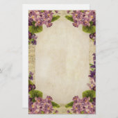 Beunruhigte Veilchen und Musik Briefpapier (Vorne/Hinten)