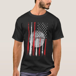 Beunruhigte Vintage Baseball-USA-Flagge T-Shirt