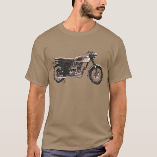 Beunruhigte Vintage britische Motorrad-Kleidung T-Shirt (Vorderseite)