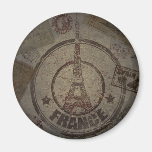 Beunruhigte Vintage Reise Magnet