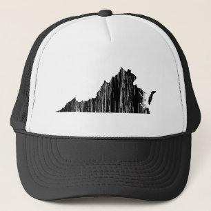 Beunruhigte Virginia-Staats-Kontur Truckerkappe