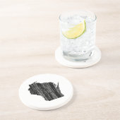 Beunruhigte Wisconsin-Staats-Kontur Getränkeuntersetzer (Seite)