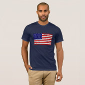 Beunruhigter amerikanische Flaggen-T - Shirt (Vorne ganz)