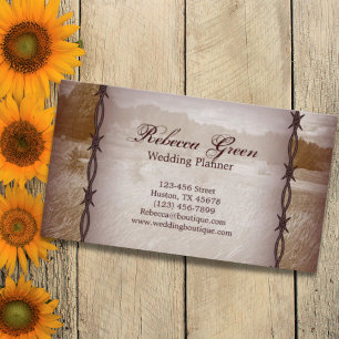 beunruhigter barbwire Westernland-Ranchbauernhof Visitenkarte