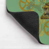 Beunruhigter Blick Steampunk Entwurf Mousepad (Ecke)
