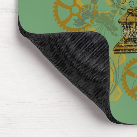 Beunruhigter Blick Steampunk Entwurf Mousepad (Ecke)
