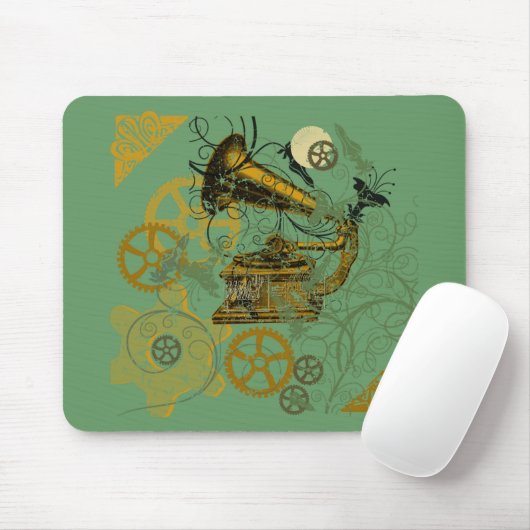 Beunruhigter Blick Steampunk Entwurf Mousepad (Mit Mouse)