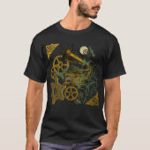 Beunruhigter Blick Steampunk Entwurf T-Shirt (Vorderseite)