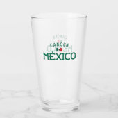 Beunruhigter Cancun Mexiko Glas (Rückseite)