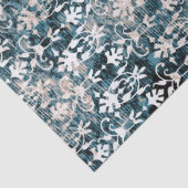 Beunruhigter Denim-Damast Seidenpapier (Detail)