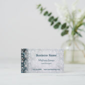 Beunruhigter Denim-Damast Visitenkarte (Stehend Vorderseite)