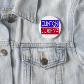 Beunruhigter Entwurf Clintons Gore 96 Button (Beispiel)