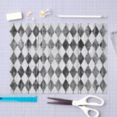 Beunruhigter Harlekin-Schwarzweiss-Diamant Seidenpapier (Handwerk)