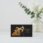 Beunruhigter kupferner Öl-Pumpanlage-Entwurf Visitenkarte (Stehend Vorderseite)