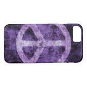 Beunruhigter lila Friedenszeichen iPhone 7 Kasten Case-Mate iPhone Hülle (Rückseite (Horizontal))