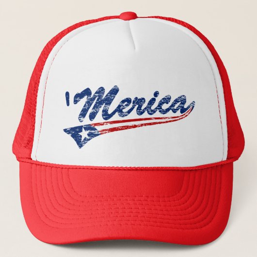Beunruhigter 'Merica US Truckerkappe (Vorderseite)