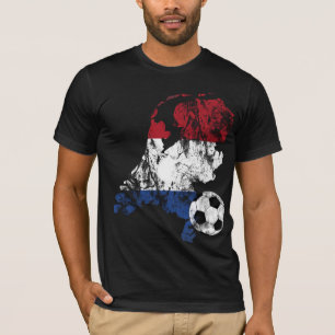 Beunruhigter niederländischer Fußball T-Shirt