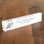 Beunruhigter personalisierter Entwurf des Metall| Namensplakette (Seite)