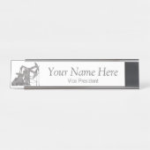 Beunruhigter personalisierter Entwurf des Metall| Schreibtischnamensplakette (Vorderseite )