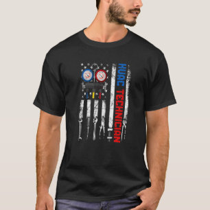 Beunruhigter Retro HVAC Techniker USA HVAC Tech Am T-Shirt