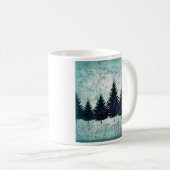 Beunruhigter rustikaler immergrüner Kiefer-Wald Kaffeetasse (VorderseiteRechts)