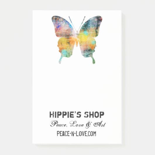 Beunruhigter Schmetterling Post-it Klebezettel (Vorderseite)