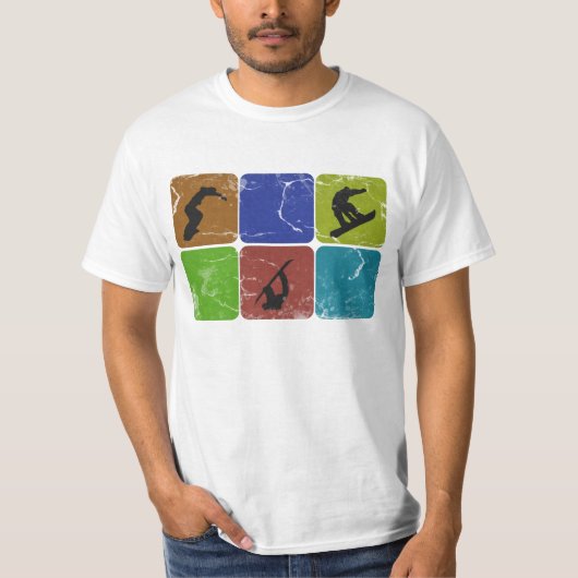 Beunruhigter Snowboarding-T - Shirt (Vorderseite)