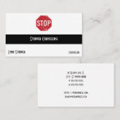 Beunruhigter Stoppschild Visitenkarte (Vorne/Hinten)