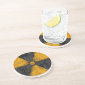 Beunruhigter Strahlungs-Symbol-Untersetzer Sandstein Untersetzer (Seite)