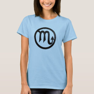 Beunruhigtes astrologisches Symbol des Skorpions T-Shirt