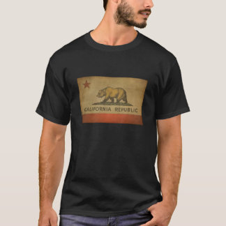 Beunruhigtes Flaggen-T-Shirt Kaliforniens Republik T-Shirt