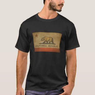 Beunruhigtes Flaggen-T-Shirt Kaliforniens Republik T-Shirt