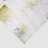 Beunruhigtes Gold blüht Seidenpapier (Ausschnitt)