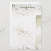 Beunruhigtes Gold, Silber u. weißes Briefpapier (Vorne/Hinten)